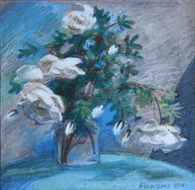 Каталог Ремесел, город Таруса, художник Пилипенко Антонина, живопись (акварель/пастель), Белые цветы